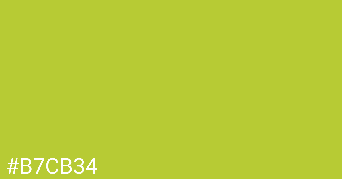 Hex color #b7cb34 graphic