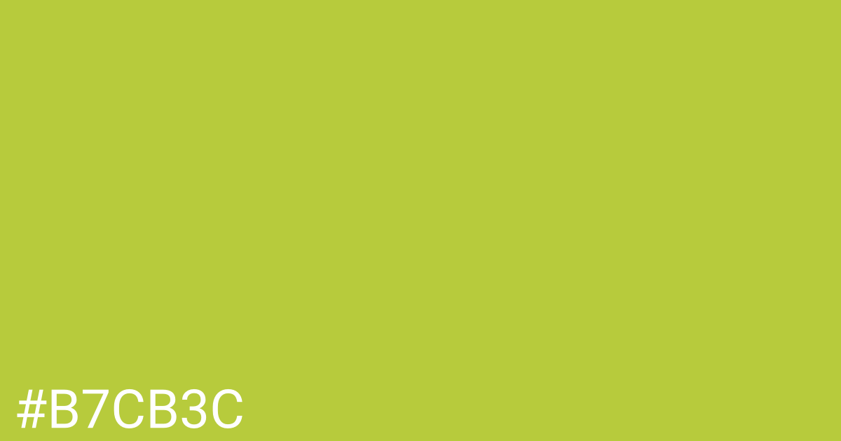 Hex color #b7cb3c graphic