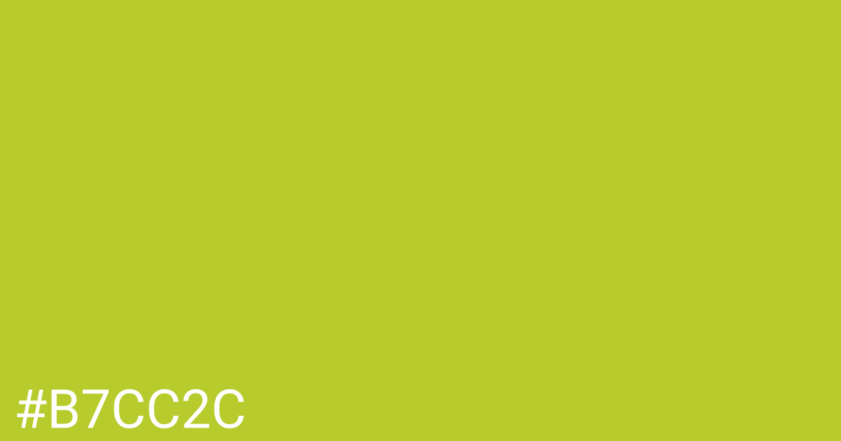 Hex color #b7cc2c graphic