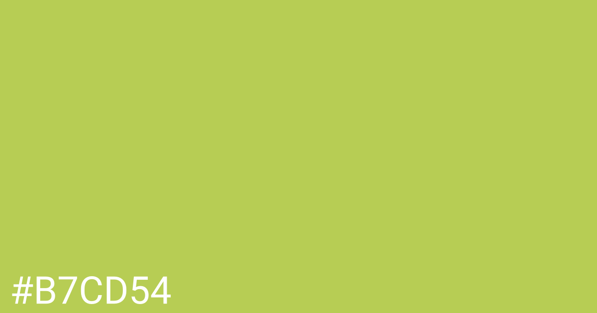 Hex color #b7cd54 graphic
