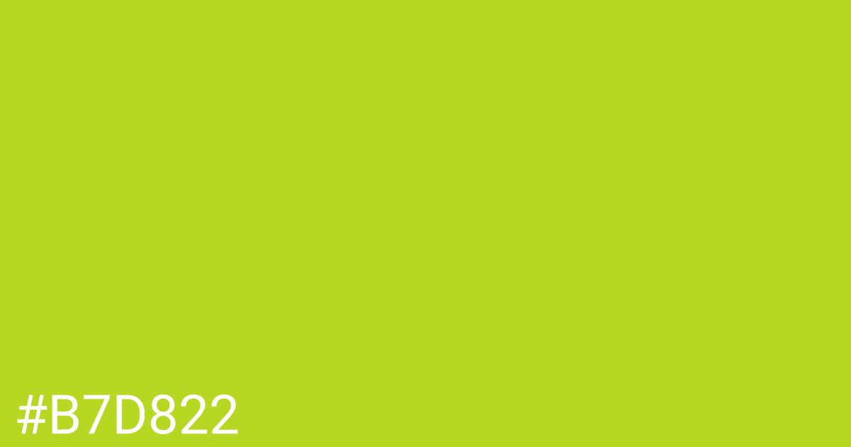 Hex color #b7d822 graphic