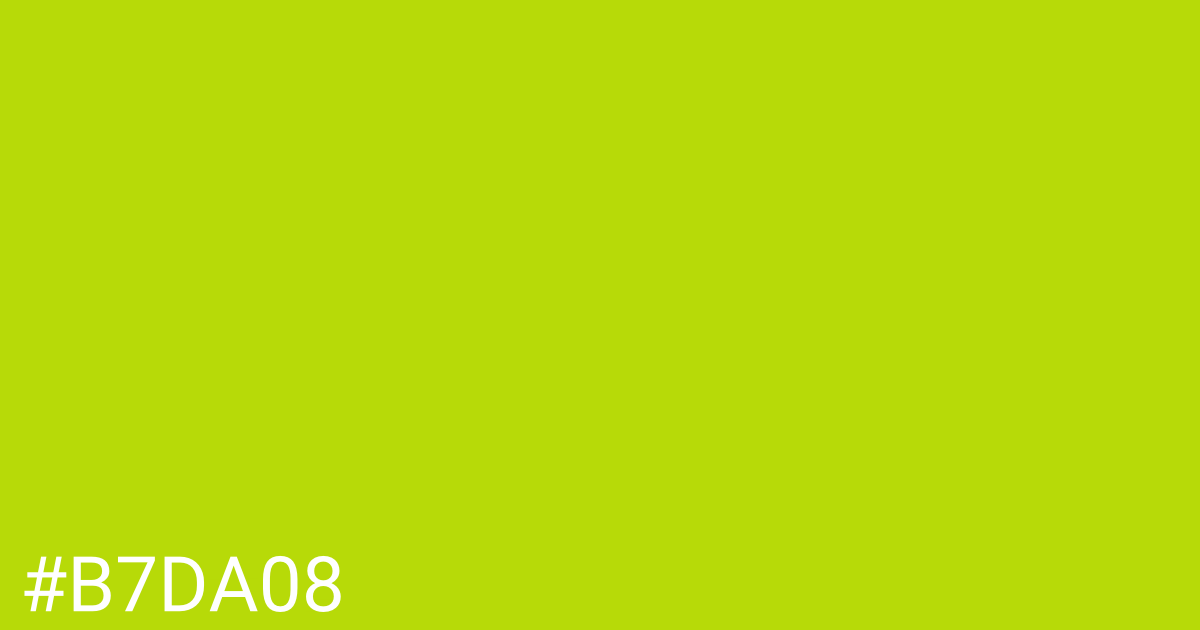Hex color #b7da08 graphic