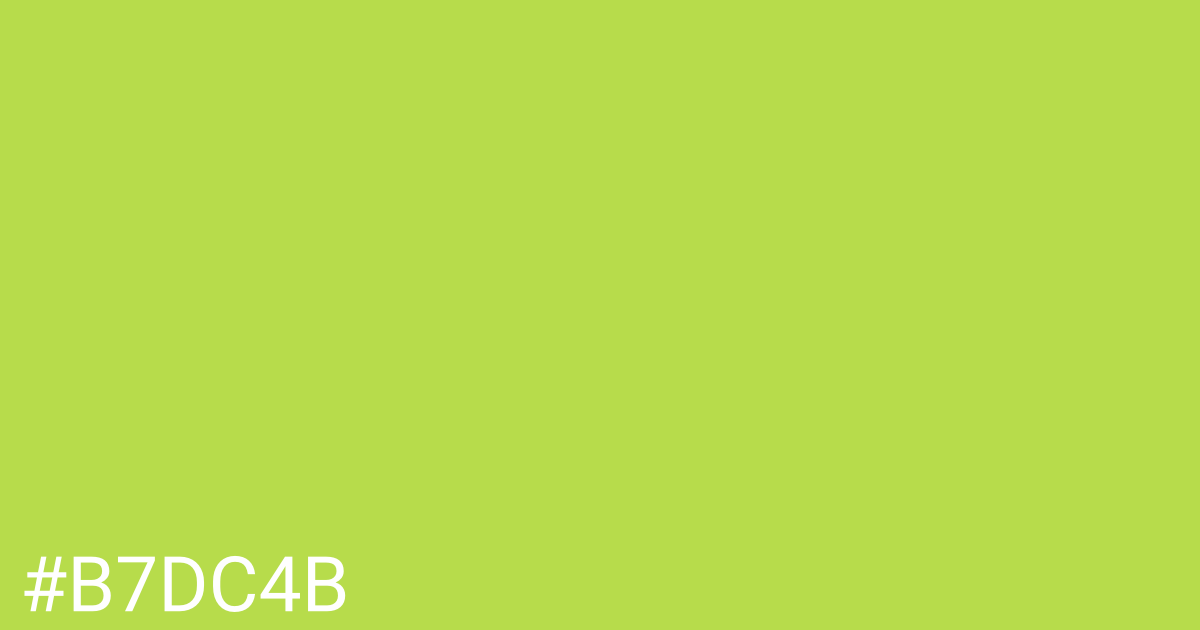 Hex color #b7dc4b graphic