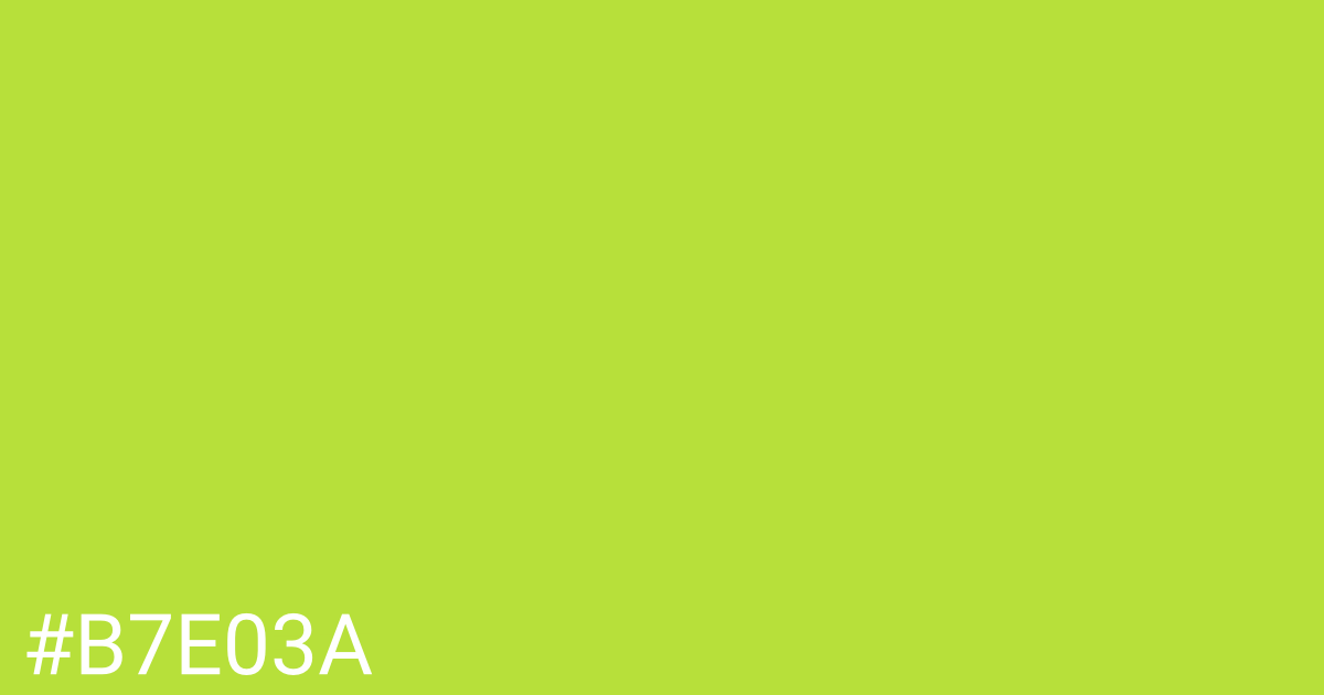 Hex color #b7e03a graphic