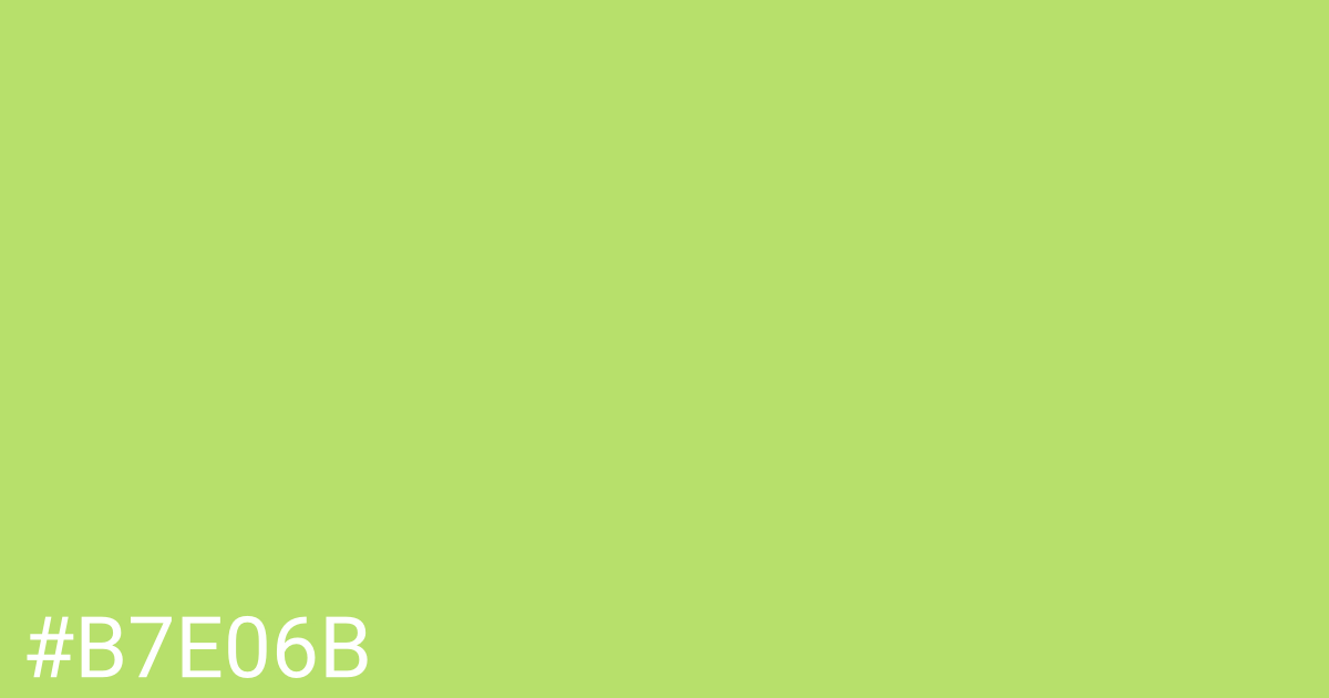 Hex color #b7e06b graphic