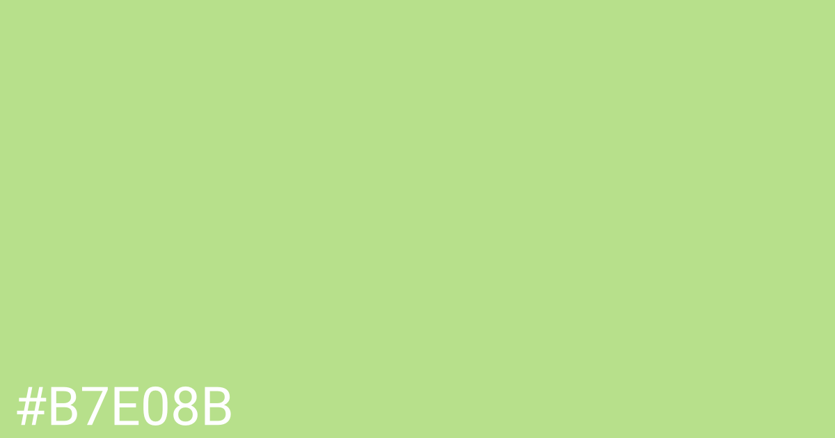 Hex color #b7e08b graphic