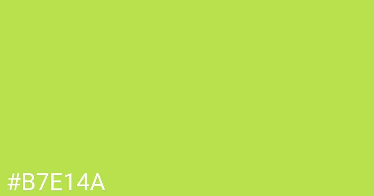 Hex color #b7e14a graphic