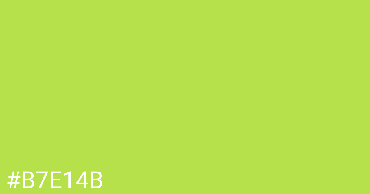 Hex color #b7e14b graphic