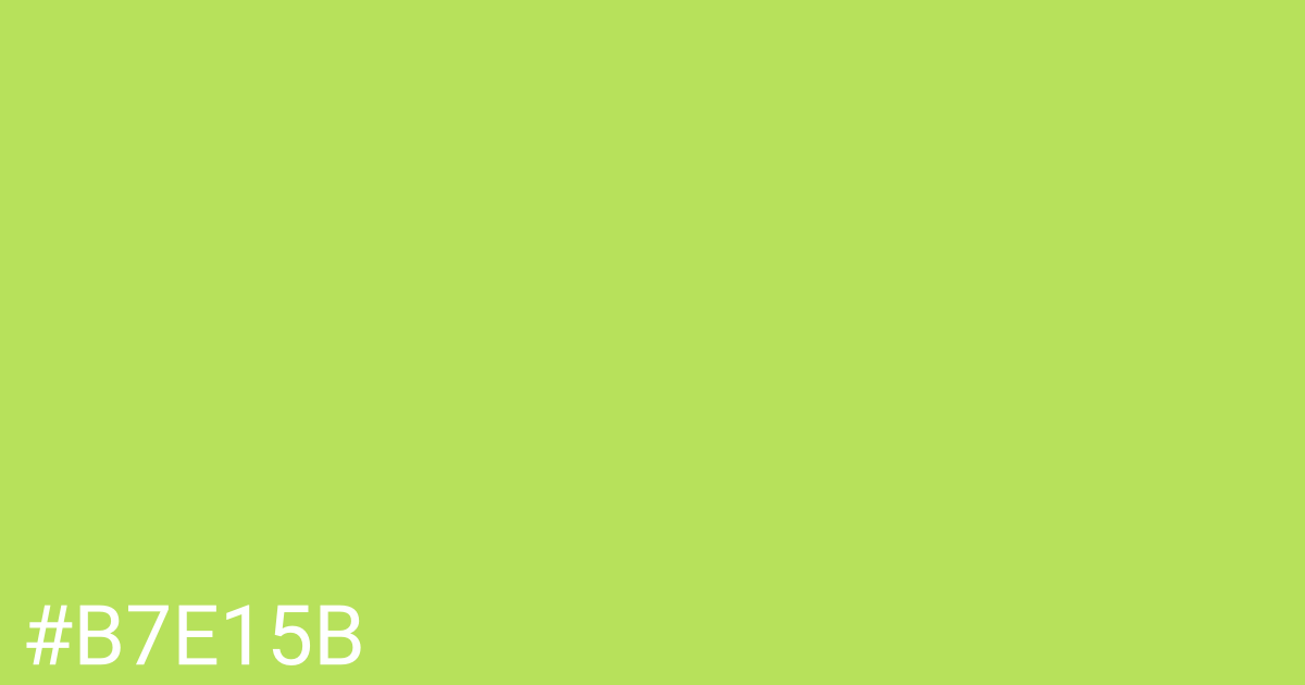 Hex color #b7e15b graphic