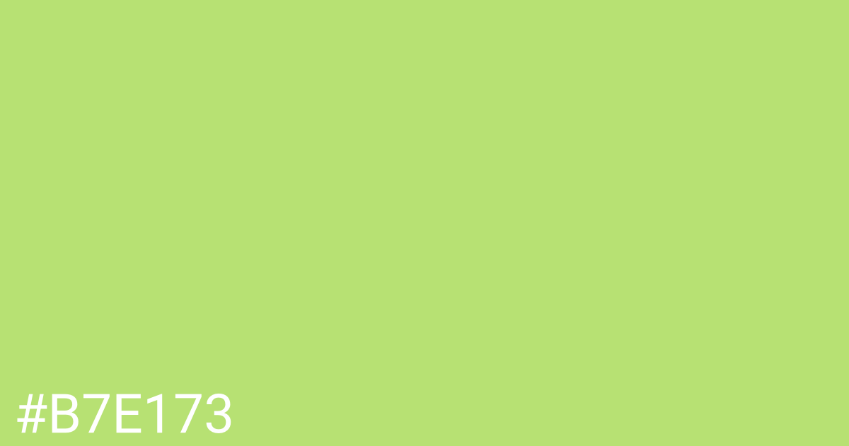 Hex color #b7e173 graphic