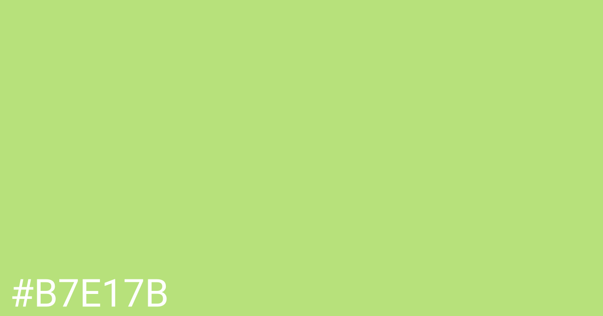 Hex color #b7e17b graphic