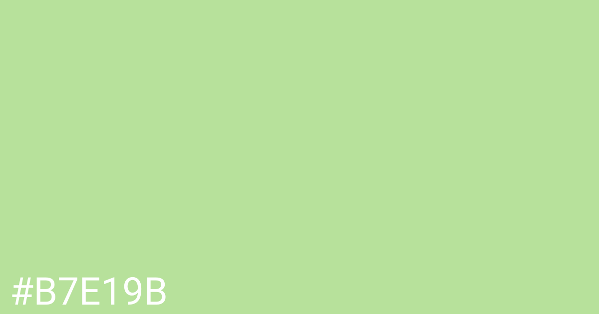 Hex color #b7e19b graphic