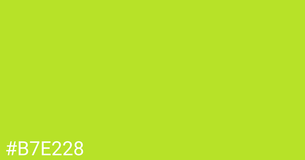 Hex color #b7e228 graphic