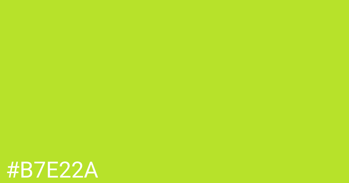 Hex color #b7e22a graphic