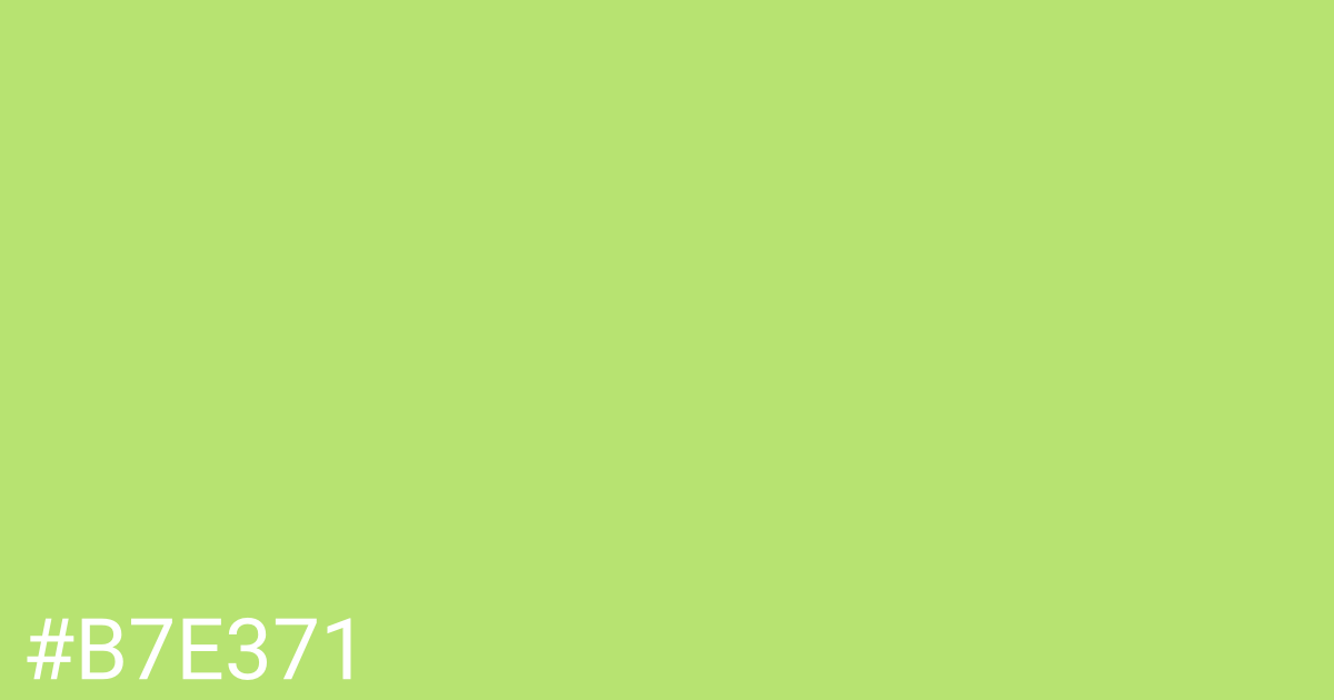 Hex color #b7e371 graphic