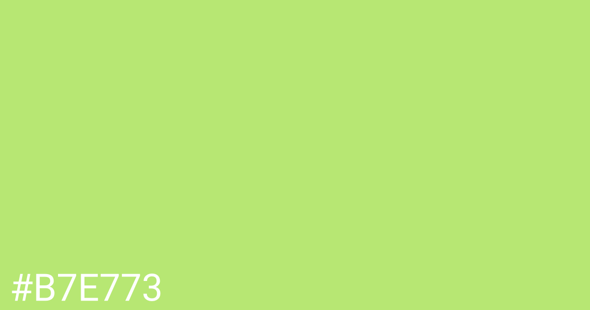 Hex color #b7e773 graphic