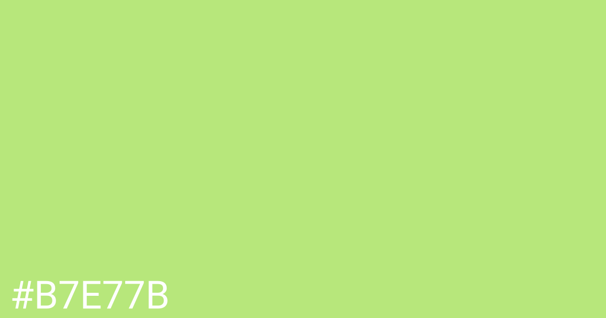 Hex color #b7e77b graphic