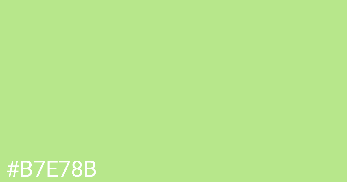 Hex color #b7e78b graphic