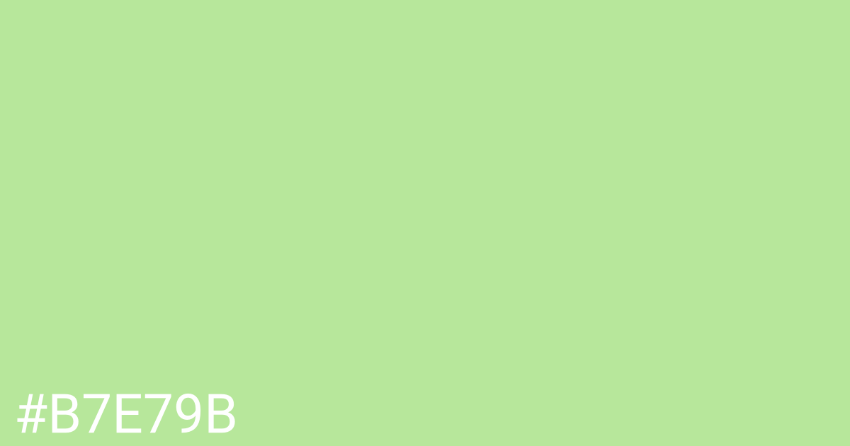 Hex color #b7e79b graphic