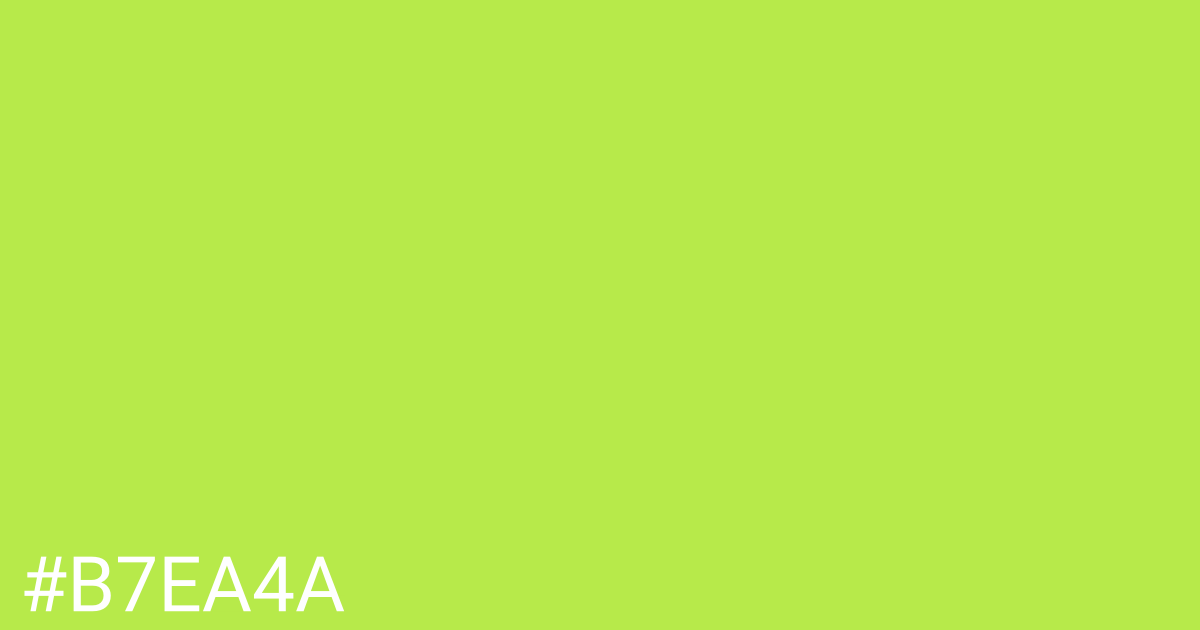 Hex color #b7ea4a graphic