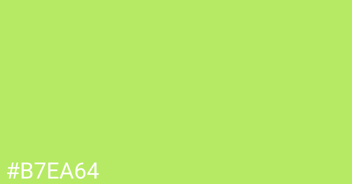 Hex color #b7ea64 graphic