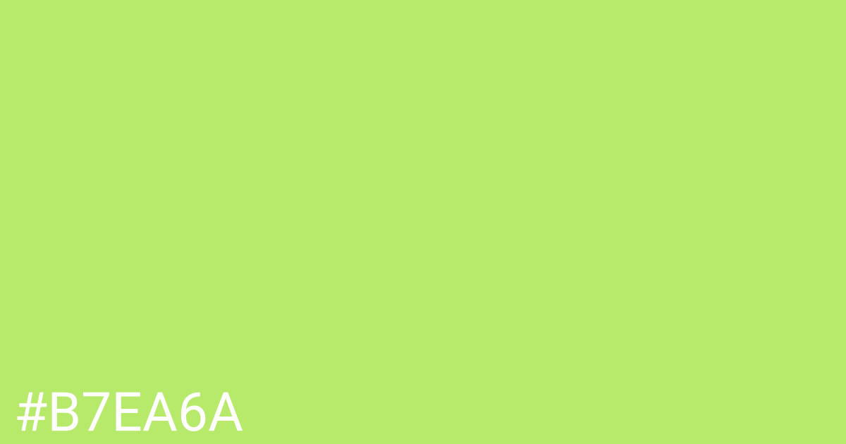 Hex color #b7ea6a graphic