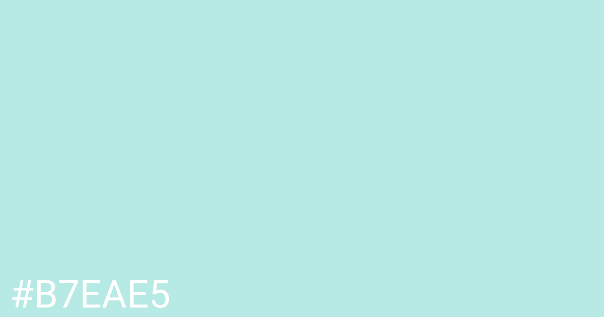 Hex color #b7eae5 graphic