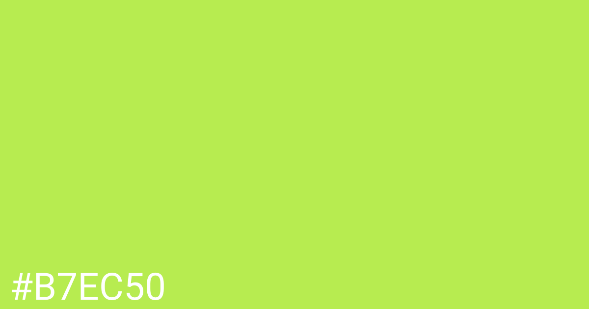 Hex color #b7ec50 graphic