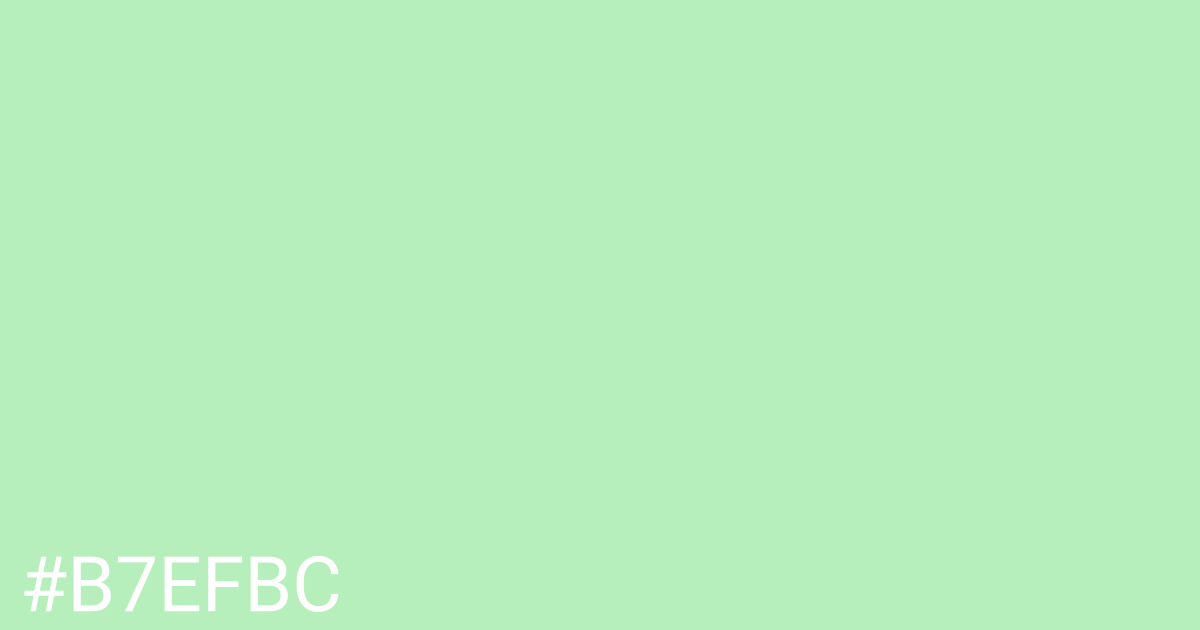 Hex color #b7efbc graphic