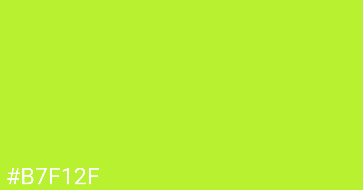 Hex color #b7f12f graphic