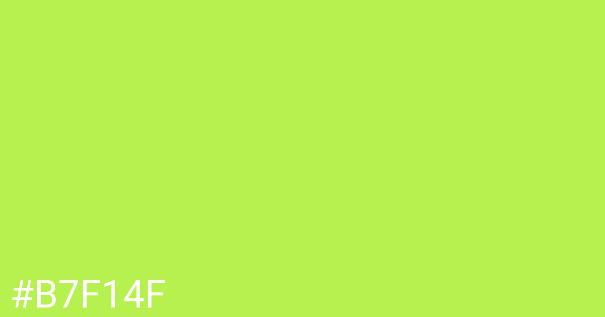 Hex color #b7f14f graphic