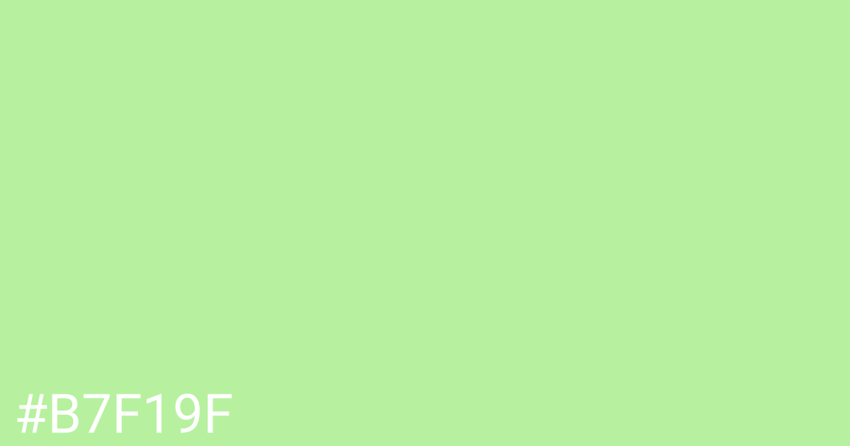 Hex color #b7f19f graphic