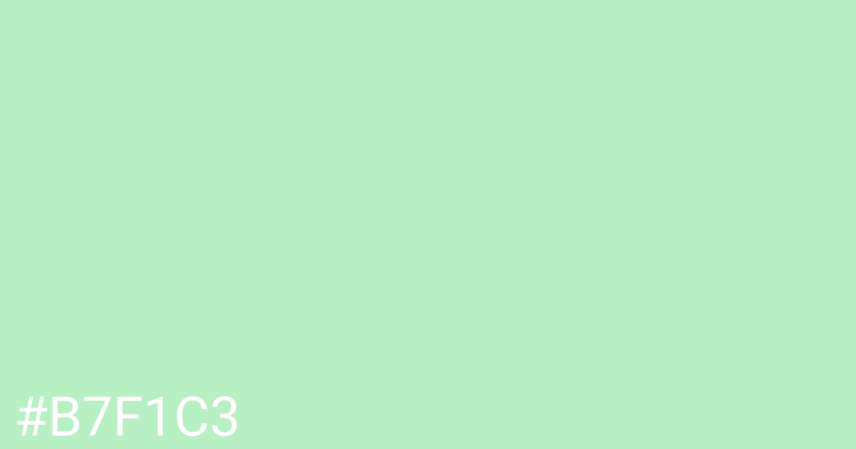 Hex color #b7f1c3 graphic