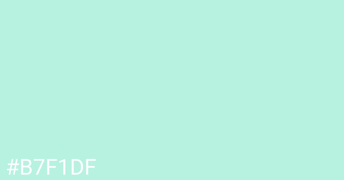 Hex color #b7f1df graphic