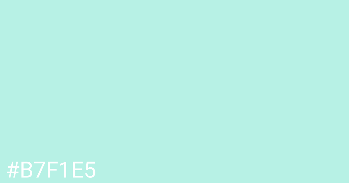 Hex color #b7f1e5 graphic