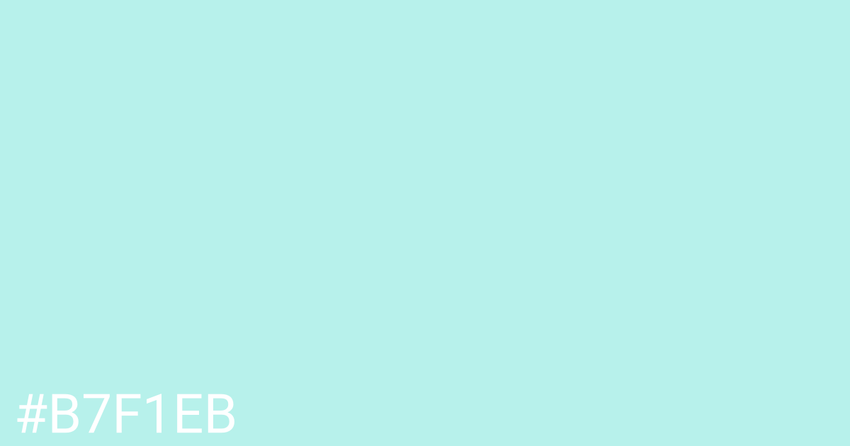 Hex color #b7f1eb graphic