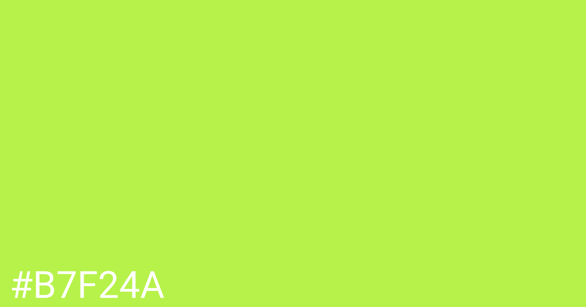 Hex color #b7f24a graphic