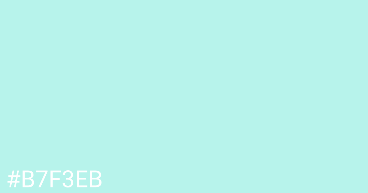 Hex color #b7f3eb graphic