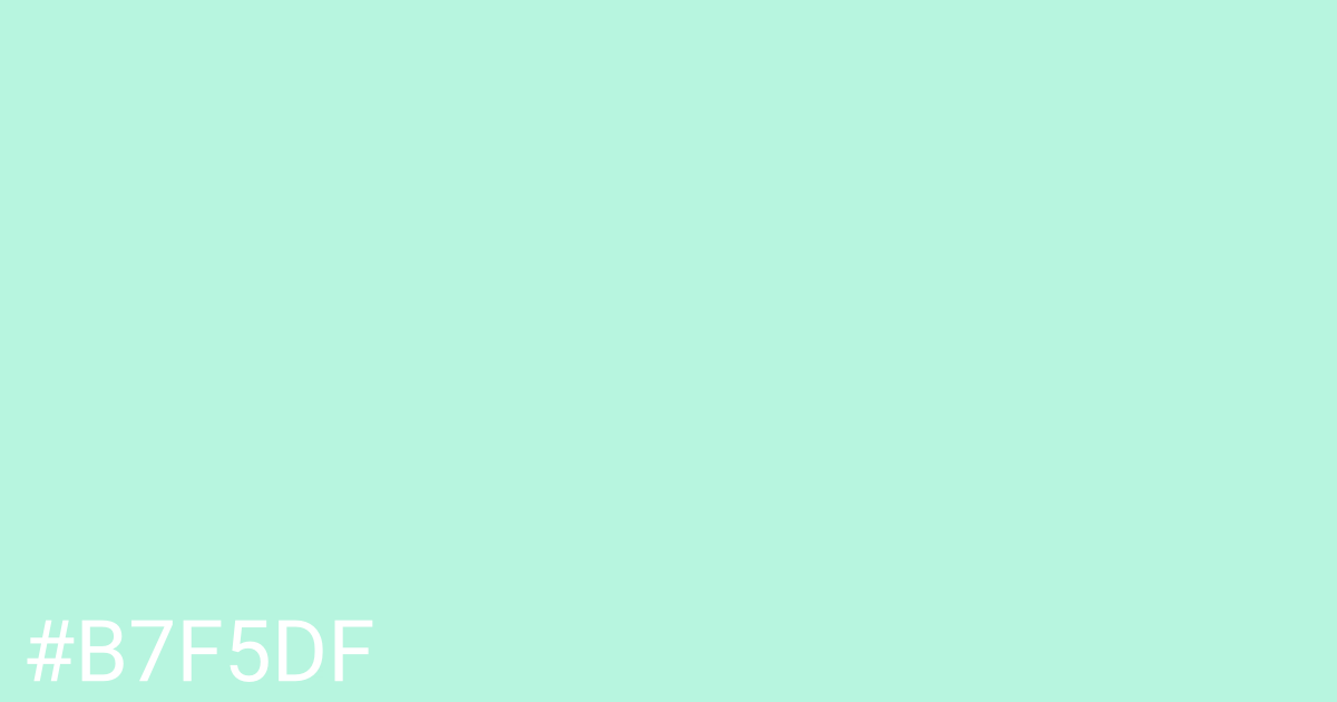 Hex color #b7f5df graphic