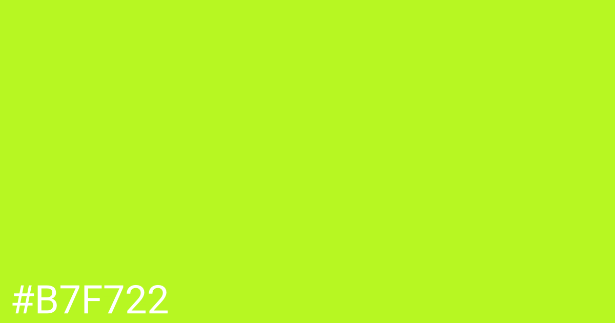 Hex color #b7f722 graphic