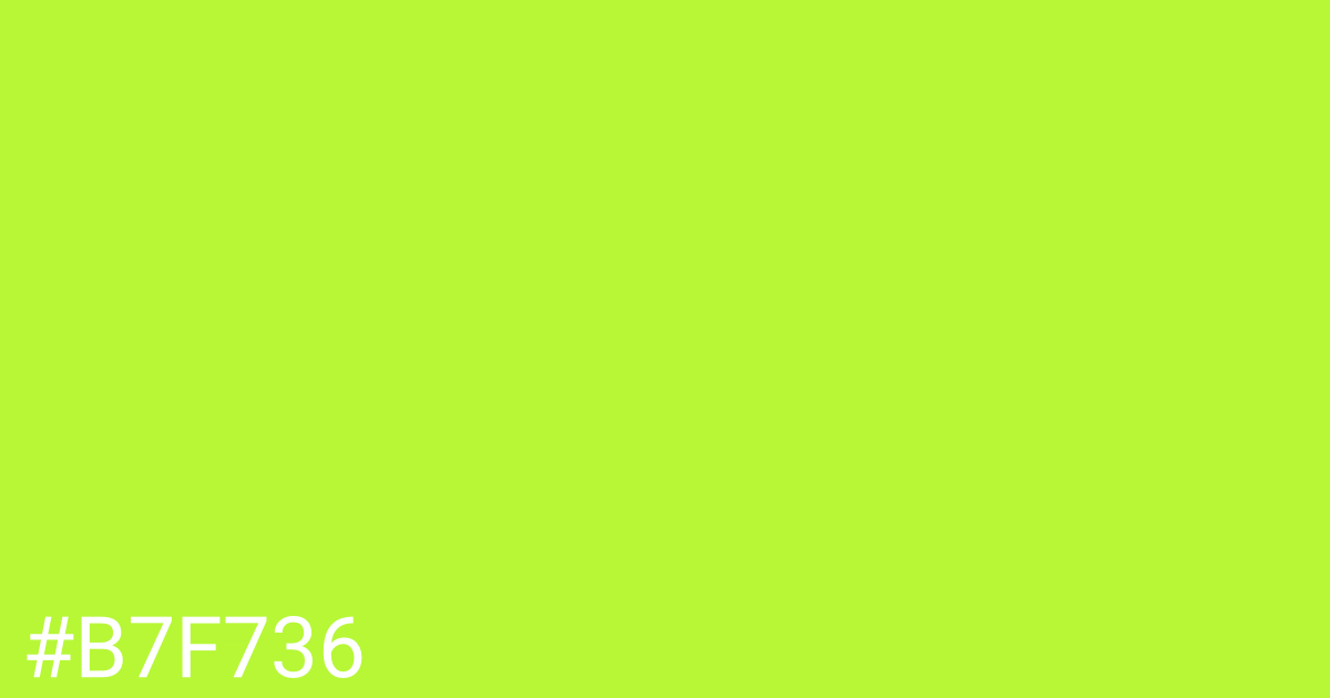 Hex color #b7f736 graphic