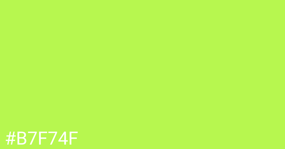 Hex color #b7f74f graphic