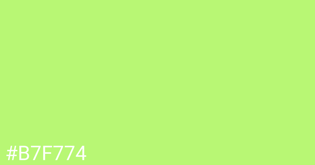 Hex color #b7f774 graphic