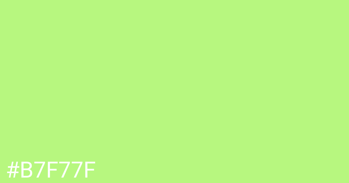 Hex color #b7f77f graphic