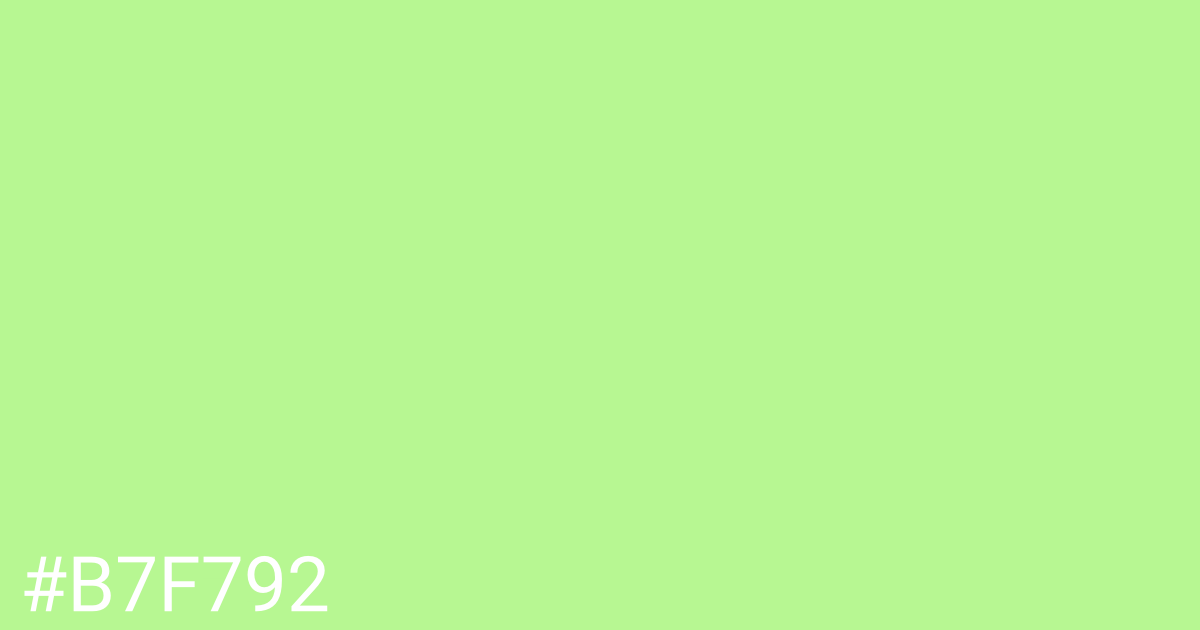 Hex color #b7f792 graphic