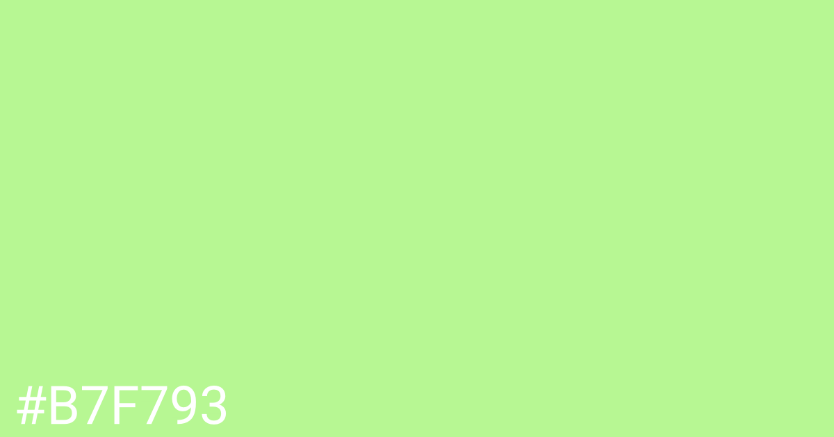 Hex color #b7f793 graphic