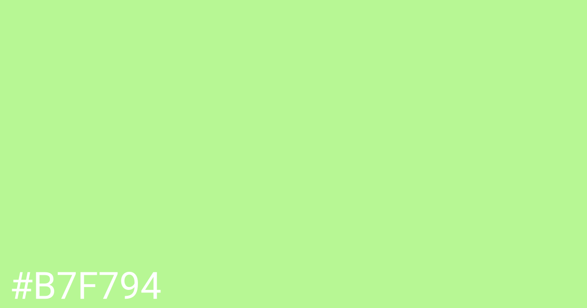 Hex color #b7f794 graphic