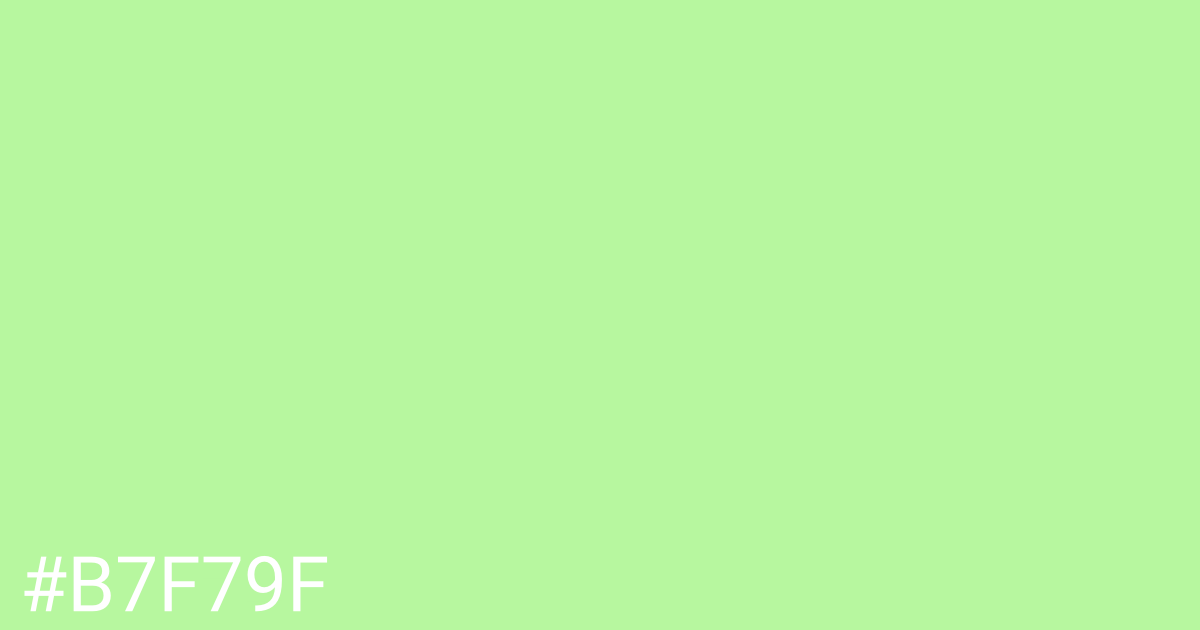 Hex color #b7f79f graphic