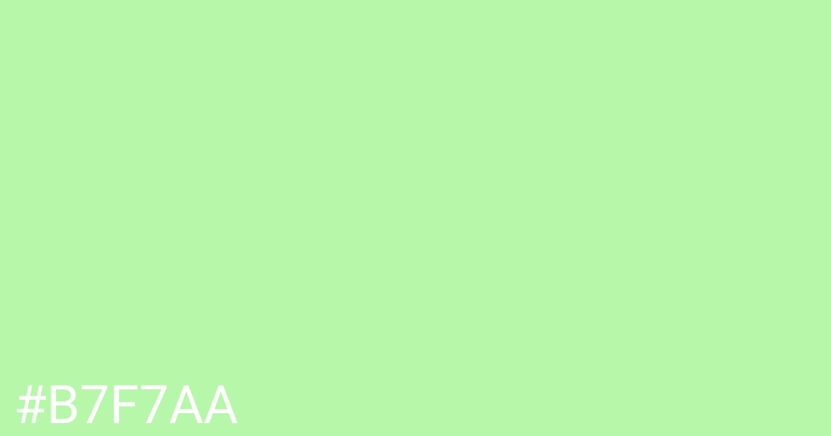 Hex color #b7f7aa graphic