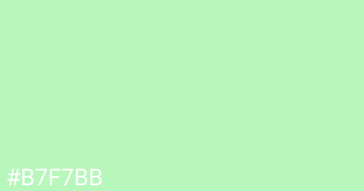 Hex color #b7f7bb graphic